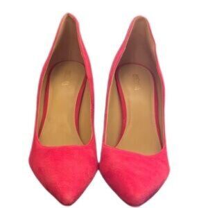 MICHAEL Michael Hot Pink Suede Heels